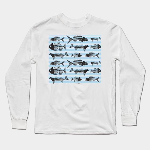 Fishes Long Sleeve T-Shirt by ilhnklv